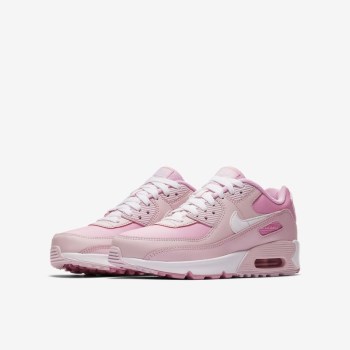 Nike Air Max 90 - Nagyobb Gyerek Utcai Cipő - Rózsaszín/Rózsaszín/Fehér